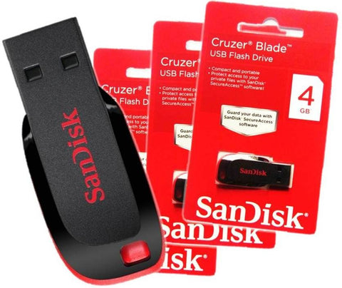 SanDisk Cruzer Blade Flash Drive (4GB-256GB)
