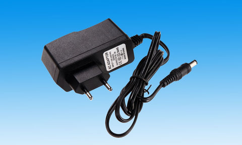 5V 2A AC Adapter with blue background