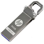 HP 64GB flash drive silver colour