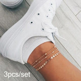 Bohemian 3-Set Anklets For Women